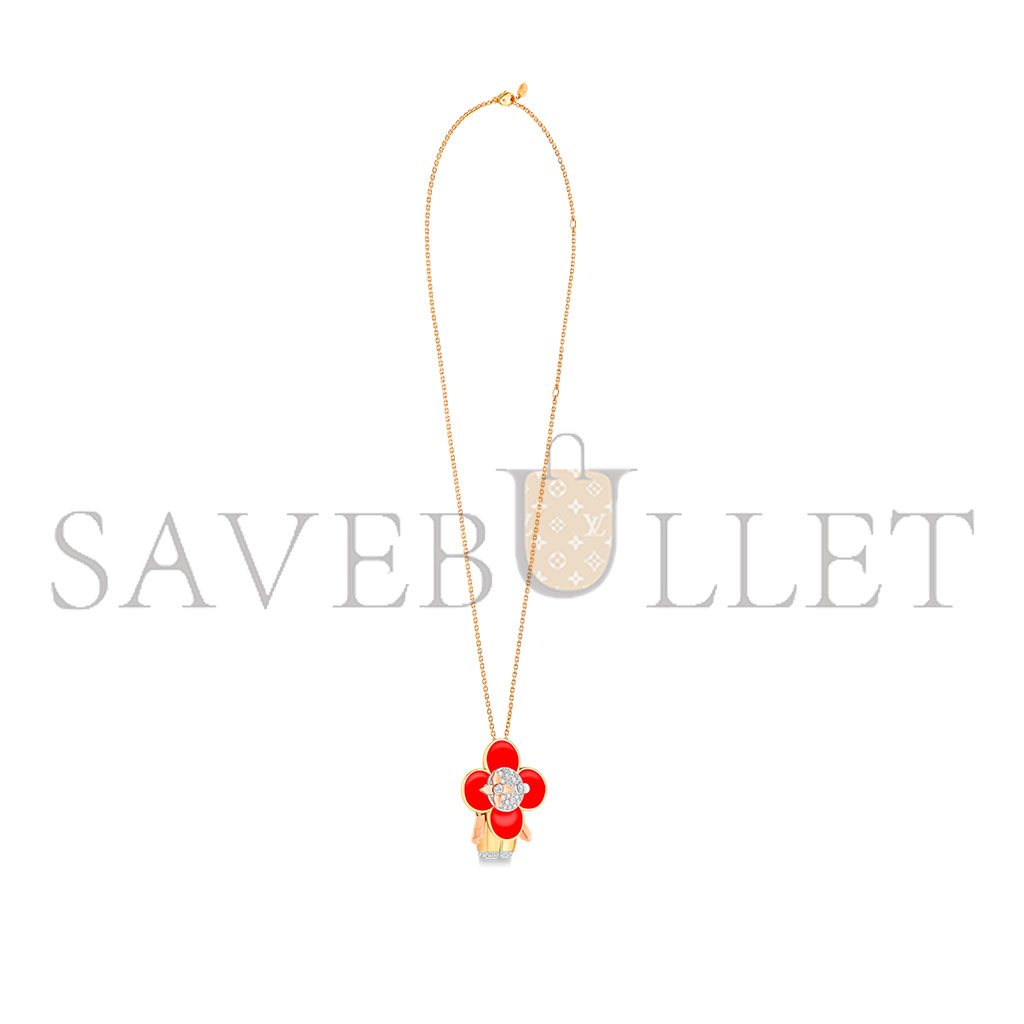 LOUIS VUITTON VIVIENNE 18K GOLD DIAMOND NECKLACE Q93801 LOUIS VUITTON VIVIENNE 18K GOLD DIAMOND NECKLACE Q93801